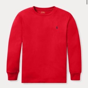 Red Ralph Lauren Long sleeve thermal crew shirt